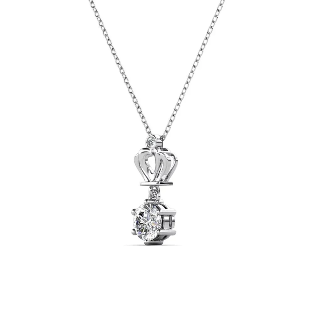 Certified 1ct. t.w. Diamond Crown Necklace - Picture 3 of 16